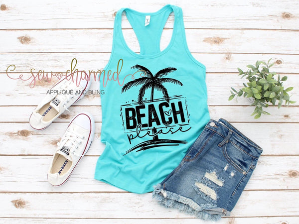 Beach Please Screen Print Tank