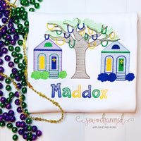 Boys Embroidery Mardi Gras House Tee